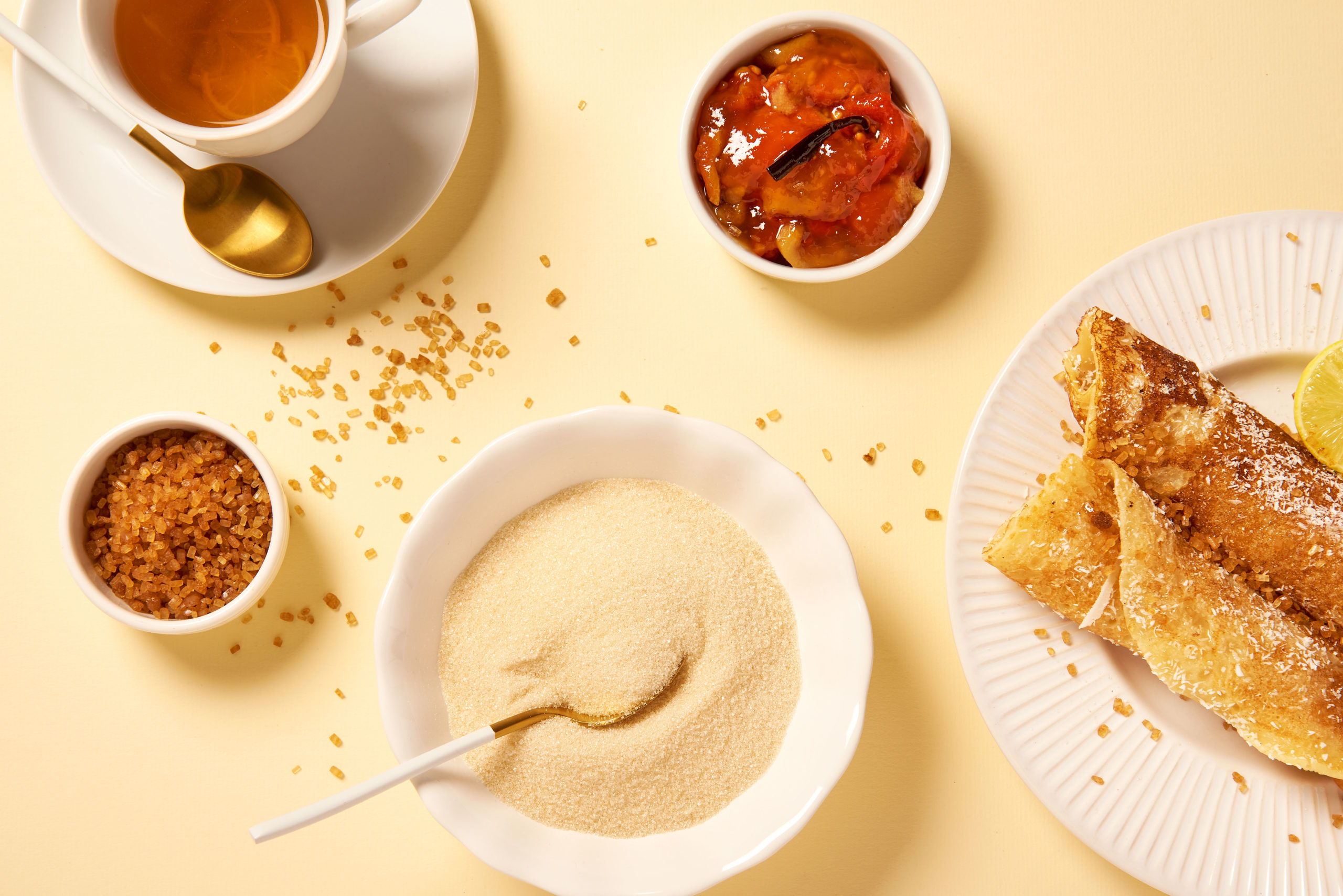 Mauritius special sugars with food